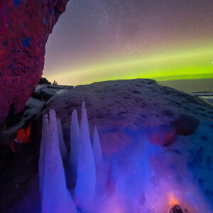 Istappar och norrsken 40x30cm